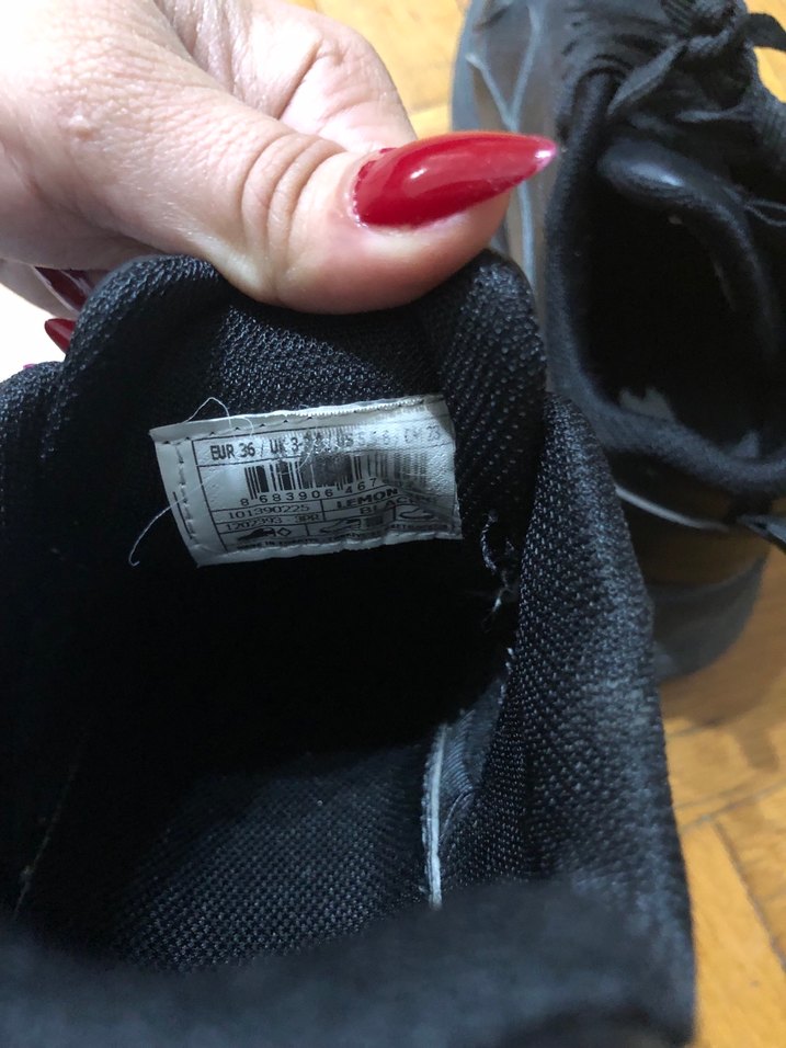 Siyah Bağcıklı Stiletto Topuklu Kadın Spor Ayakkabı - Görsel 5