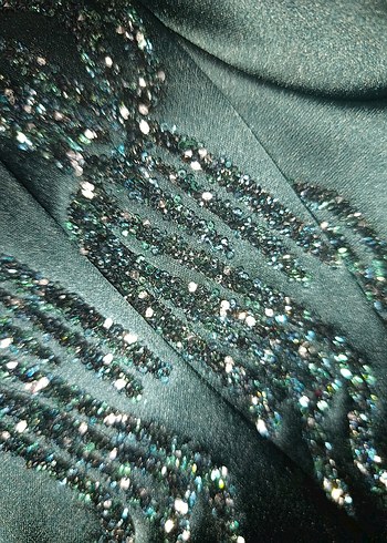 Nakışlı Lacivert Uzun Abiye Elbise - Görsel 7