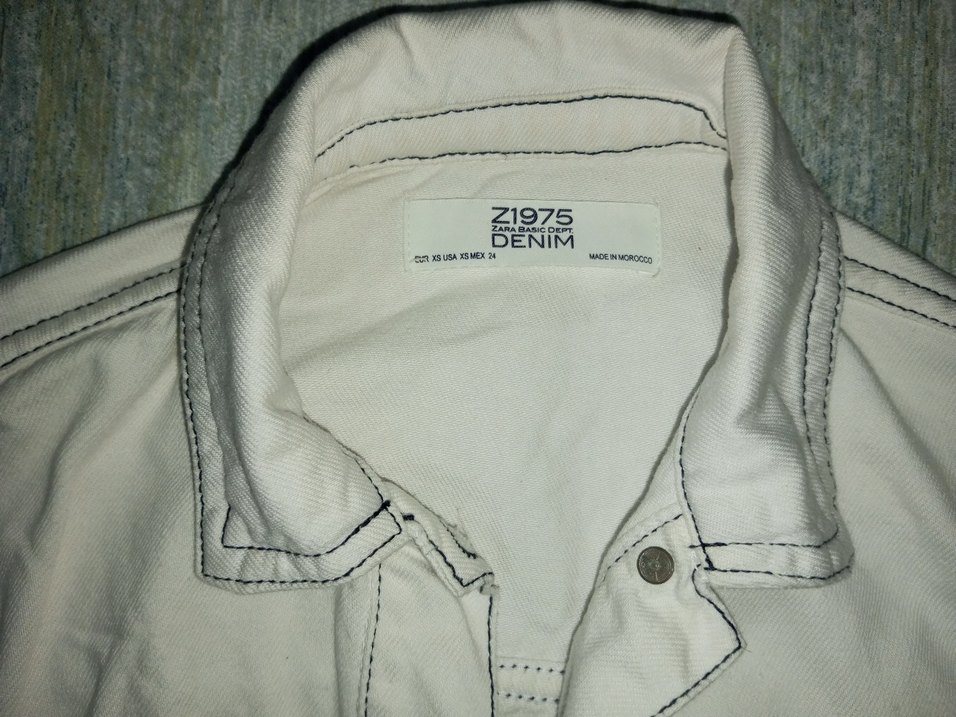 Beyaz Düğmeli Kadın Denim Ceket - Görsel 2