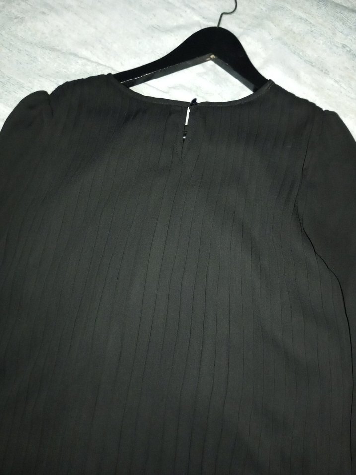 Pliseli uzun kollu tunik elbise - Görsel 2