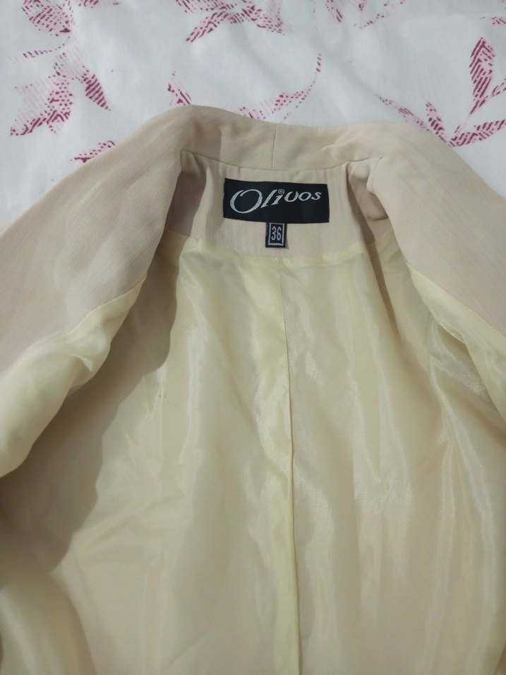 Bej Kadın Midi Ceket - Görsel 2