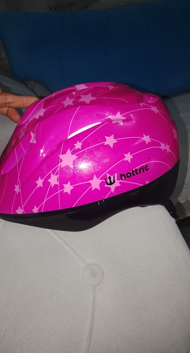 Parlak Pembe Yıldız Desenli Motosiklet Kaskı - Görsel 2