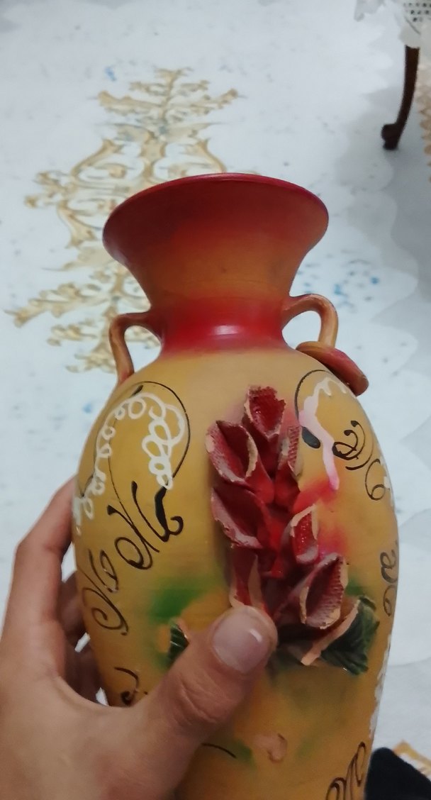 Renkli Camel Seramik Vazo - Görsel 2