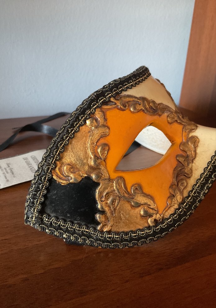 Sertifikalı İtalya DI GARANZIA Mestre Kasabası el yapımı maske. - Görsel 3