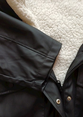 Siyah Deri Mont - Görsel 7