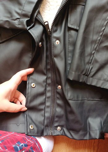 Siyah Deri Mont - Görsel 8