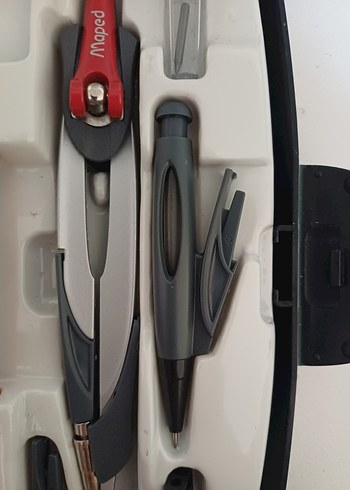 Gri Çizim Pergeli Seti - Görsel 4