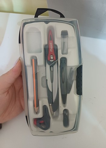 Gri Çizim Pergeli Seti - Görsel 9