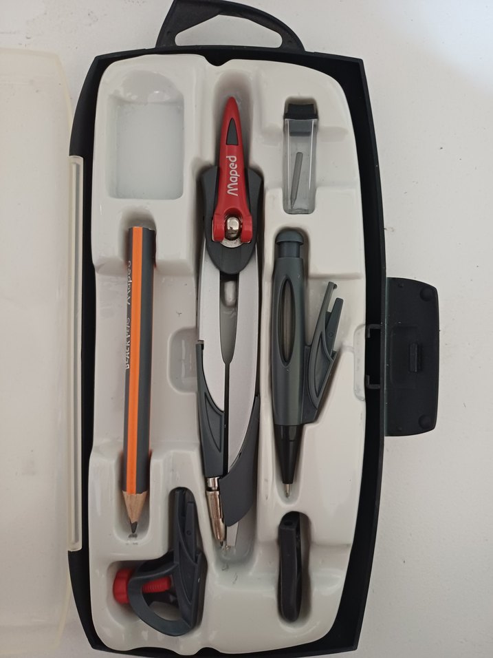 Gri Çizim Pergeli Seti - Görsel 2