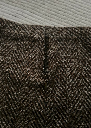 Bohem Kahverengi Mini Etek Vintage - Görsel 4