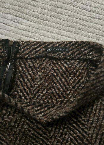 Bohem Kahverengi Mini Etek Vintage - Görsel 2