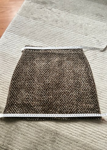 Bohem Kahverengi Mini Etek Vintage - Görsel 8