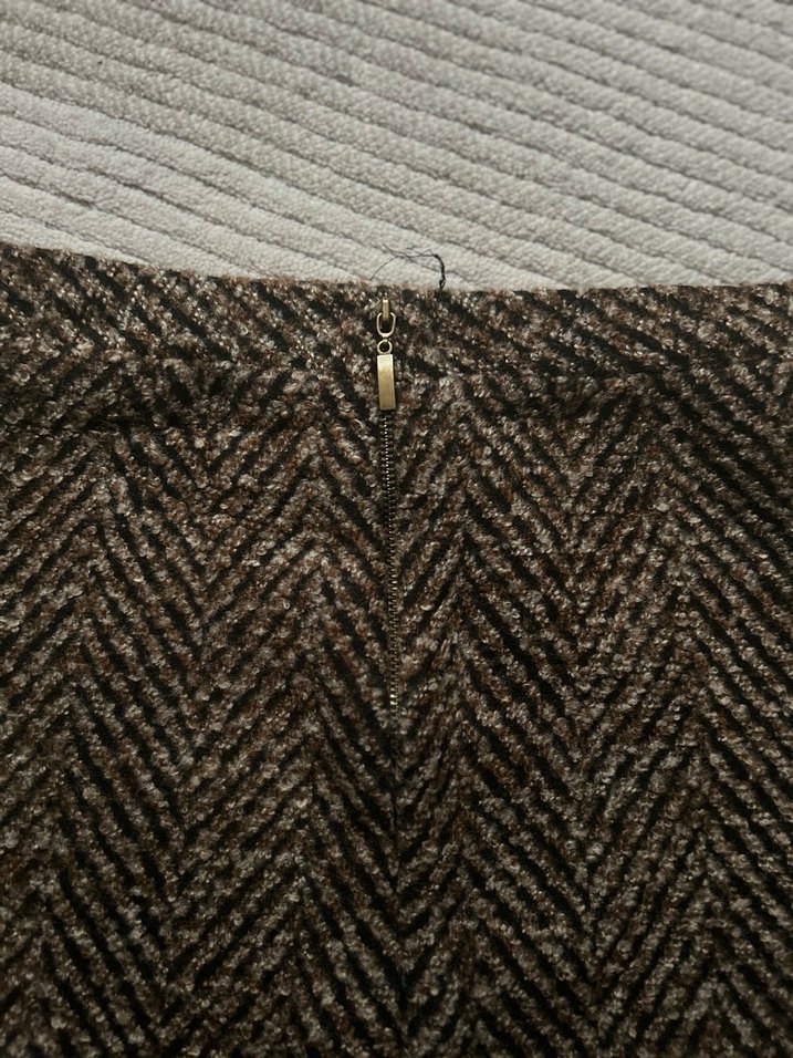 Bohem Kahverengi Mini Etek Vintage - Görsel 3