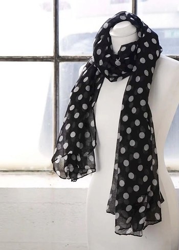 Puantiyeli Weirdcore Twee Fular - Görsel 3