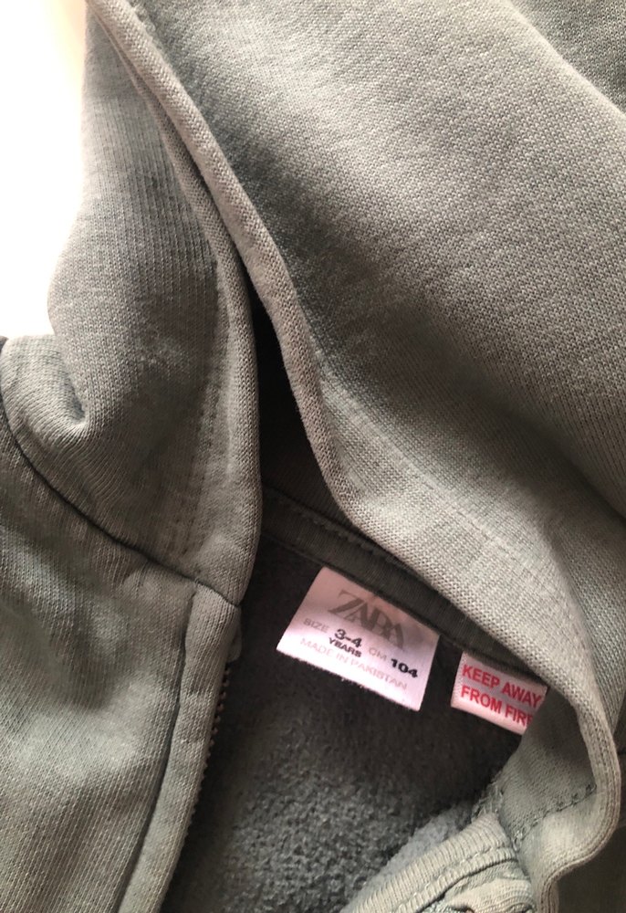 Kız Çocuk Kapüşonlu Fermuarlı Gri Sweatshirt - Görsel 2