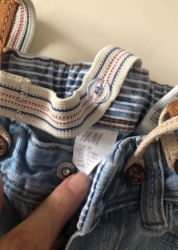 Erkek Çocuk Mavi Denim Kemerli Pantolon - Görsel 3