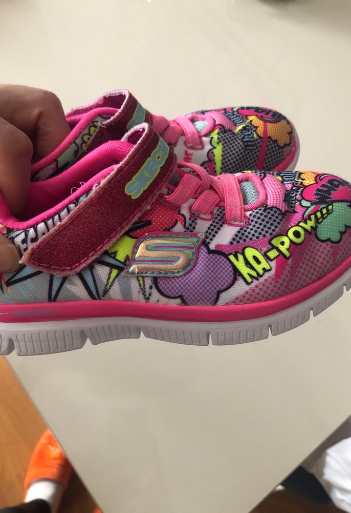 Kız Çocuk Renkli Pop Art Spor Ayakkabı - Görsel 4