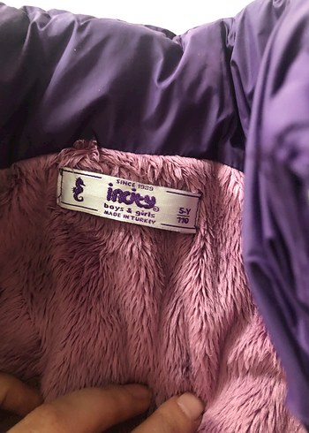 Mor Fermuarlı Yumuşak Dokulu Kız çocuk yelek - Görsel 2