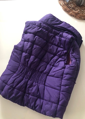 Mor Fermuarlı Yumuşak Dokulu Kız çocuk yelek - Görsel 4