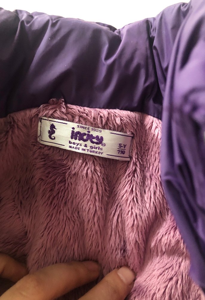 Mor Fermuarlı Yumuşak Dokulu Kız çocuk yelek - Görsel 2