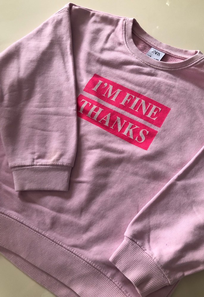 Kızlar için Pembe Baskılı Sweatshirt - Görsel 2