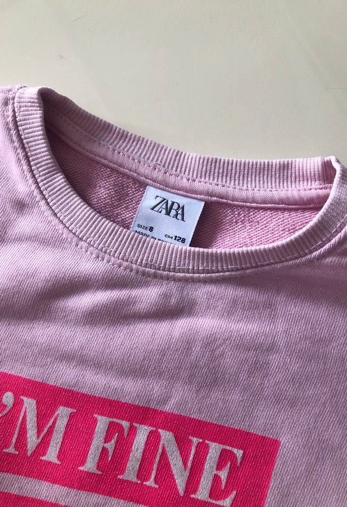 Kızlar için Pembe Baskılı Sweatshirt - Görsel 3