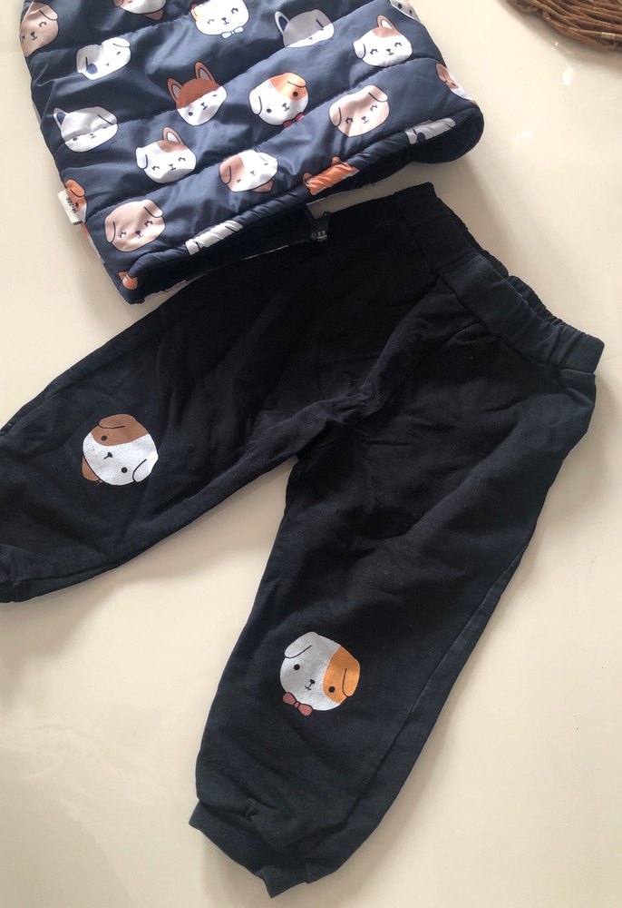 Kapüşonlu, Kürklü, Baskılı Erkek Çocuk Yelek - Görsel 5