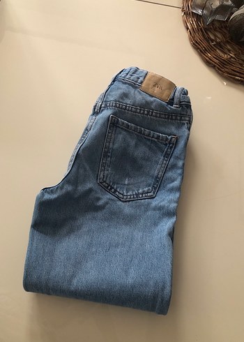 Kız çocuk mavi Bol Kesim Denim Jean - Görsel 4