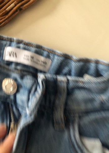 Kız çocuk mavi Bol Kesim Denim Jean - Görsel 3
