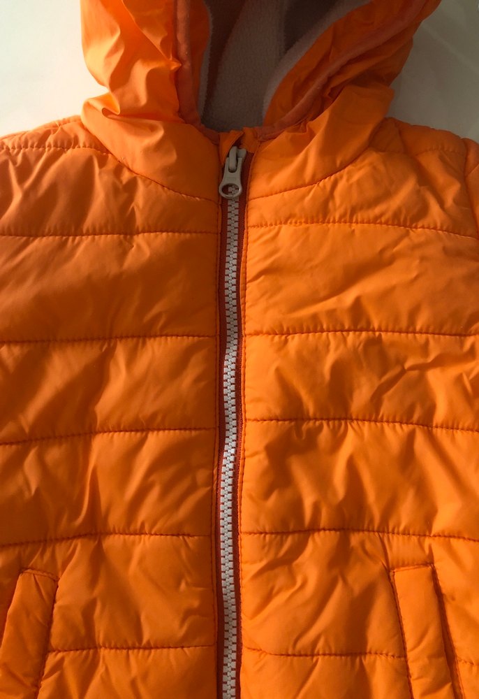 Erkek Çocuk Turuncu Kapüşonlu Mont - Görsel 2