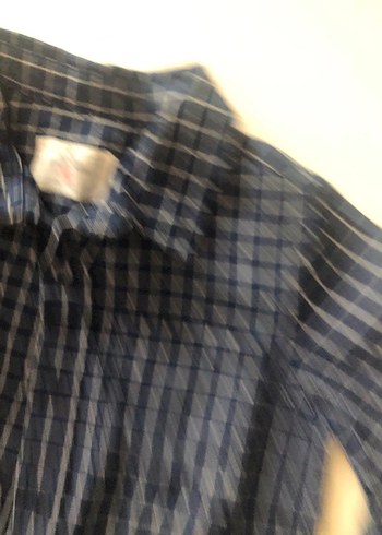 Erkek Çocuk Mavi Kareli Denim Gömlekve pantolon - Görsel 3