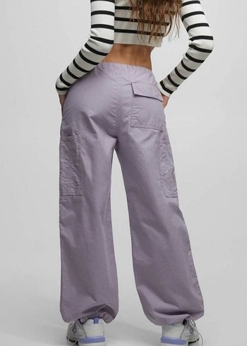 Lila paraşüt pantolon - Görsel 2