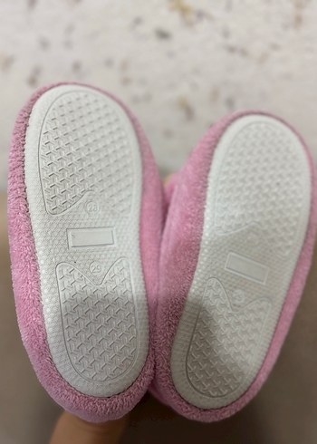 Kızlar için Pembe Nakışlı Sıcak Ev Terliği - Görsel 7