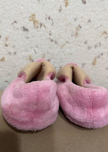 Kızlar için Pembe Nakışlı Sıcak Ev Terliği - Görsel 6