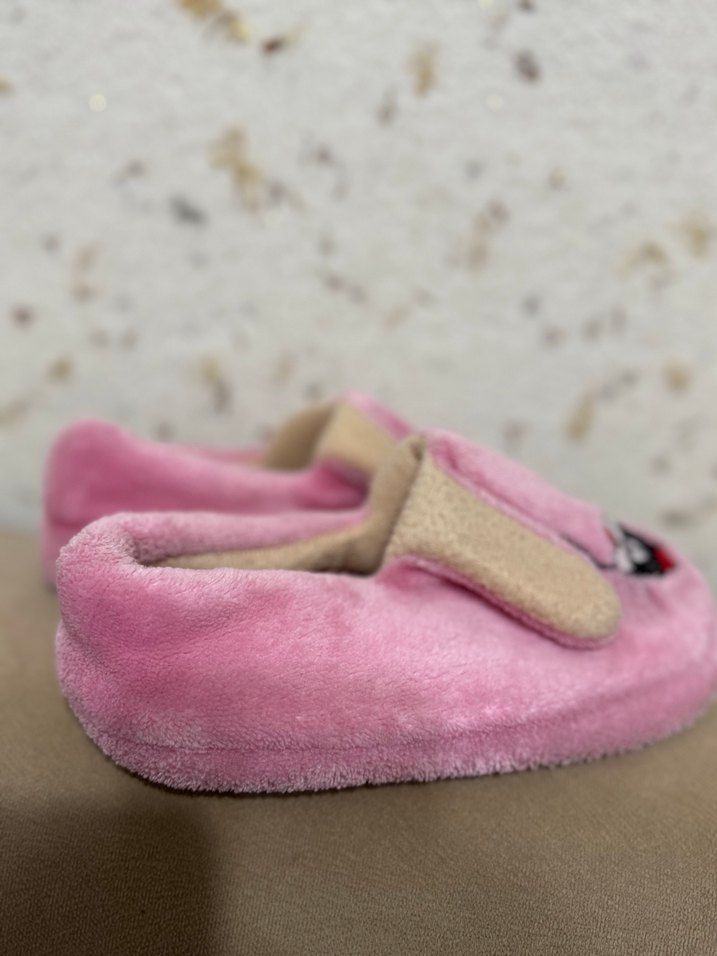 Kızlar için Pembe Nakışlı Sıcak Ev Terliği - Görsel 5