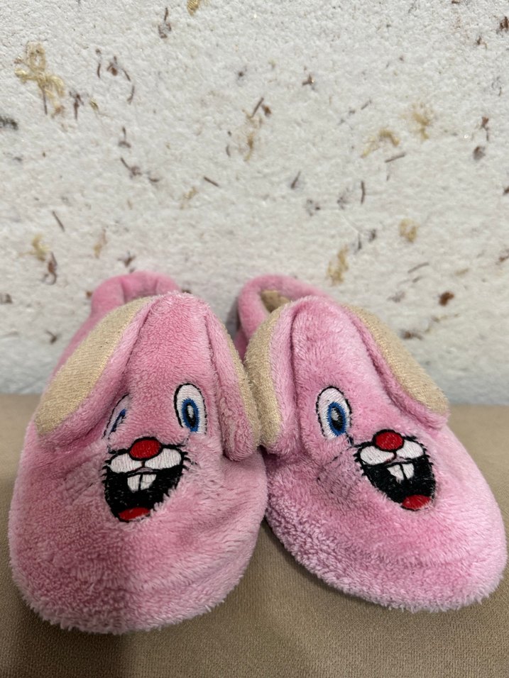 Kızlar için Pembe Nakışlı Sıcak Ev Terliği - Görsel 3