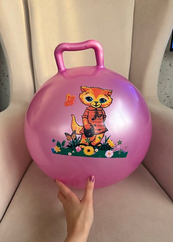 Pembe Saplı Renkli Zıplayan Top - Görsel 2