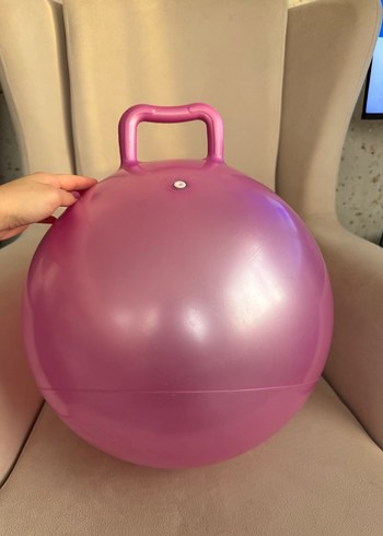 Pembe Saplı Renkli Zıplayan Top - Görsel 4