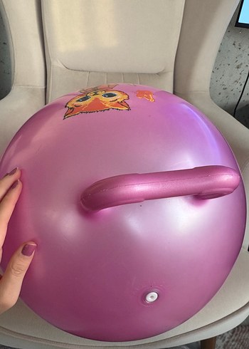 Pembe Saplı Renkli Zıplayan Top - Görsel 5
