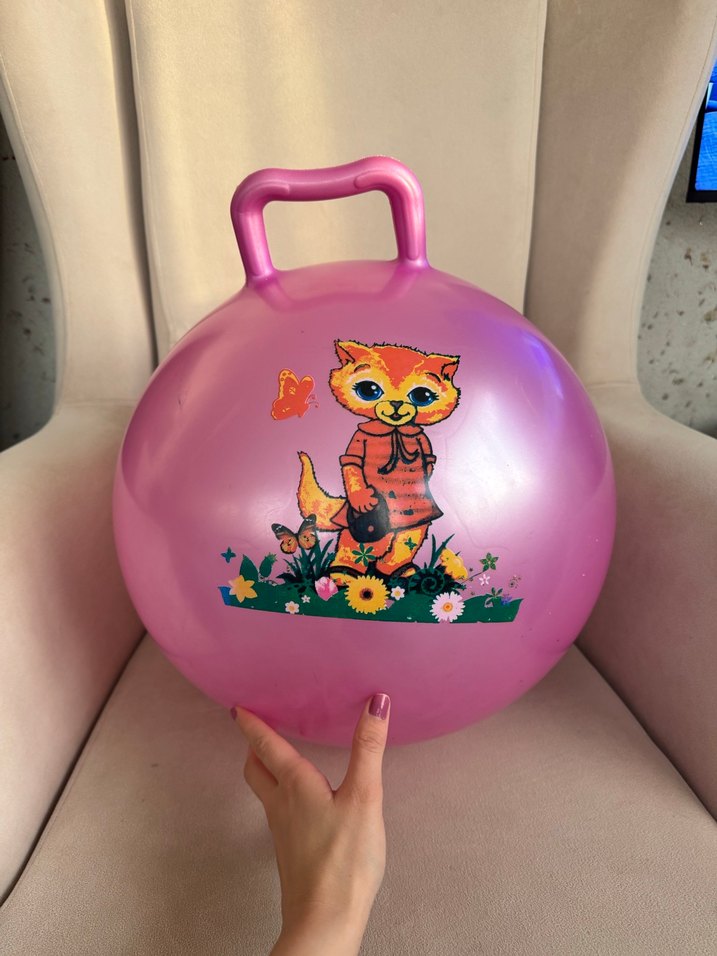 Pembe Saplı Renkli Zıplayan Top - Görsel 2