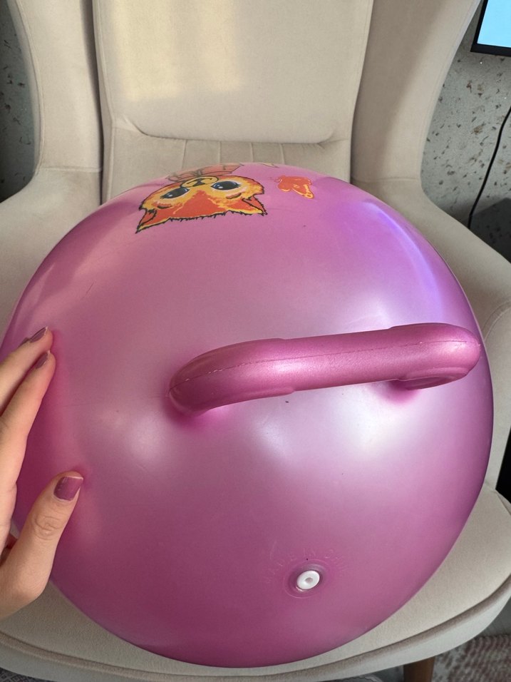 Pembe Saplı Renkli Zıplayan Top - Görsel 5
