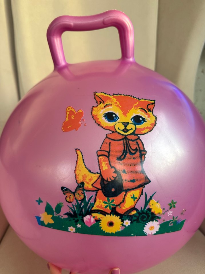 Pembe Saplı Renkli Zıplayan Top - Görsel 3