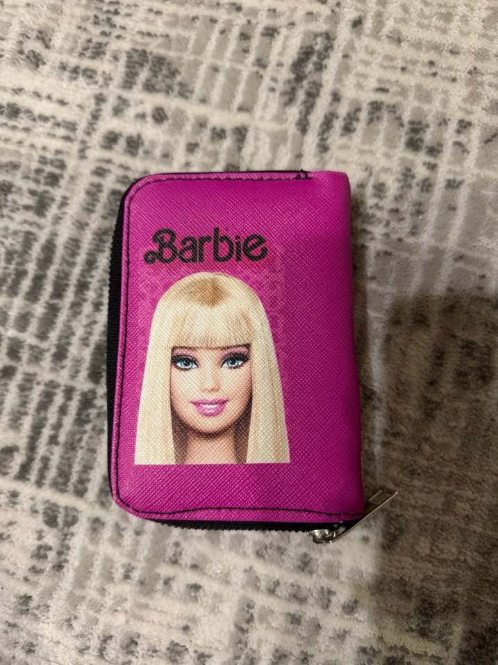 Renkli Barbie Baskılı Fermuarlı Çocuk Cüzdanı - Görsel 3