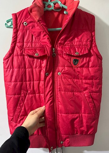 Düğmeli Kırmızı Çocuk Şişme Yelek - Görsel 3