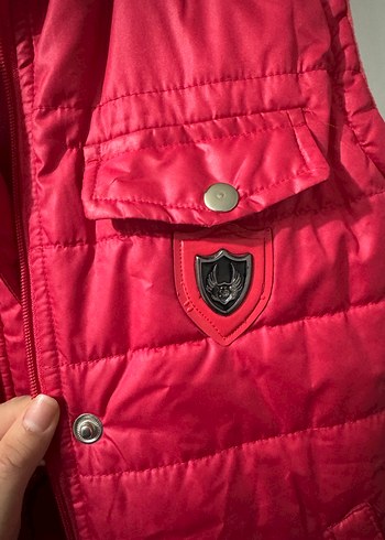 Düğmeli Kırmızı Çocuk Şişme Yelek - Görsel 6