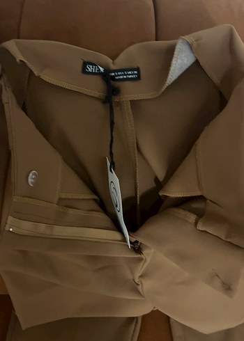 Kahverengi (tarçın) Kadın Midi Kumaş Pantolon - Görsel 3