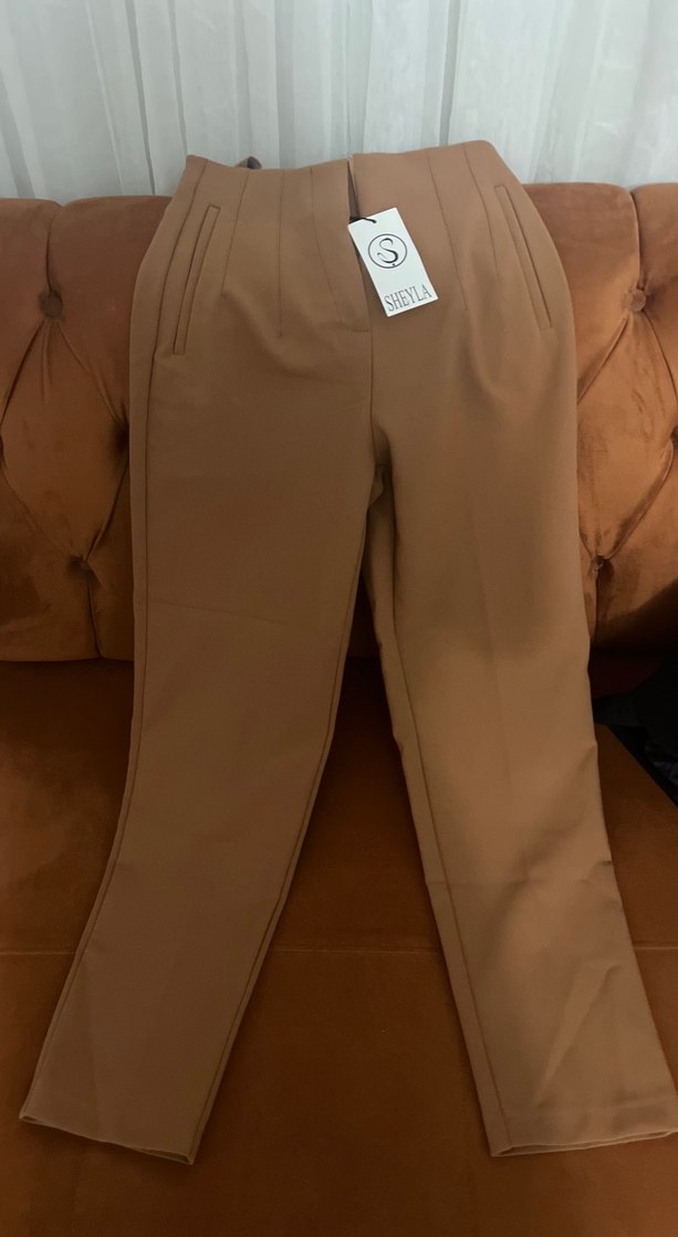 Kahverengi (tarçın) Kadın Midi Kumaş Pantolon - Görsel 2