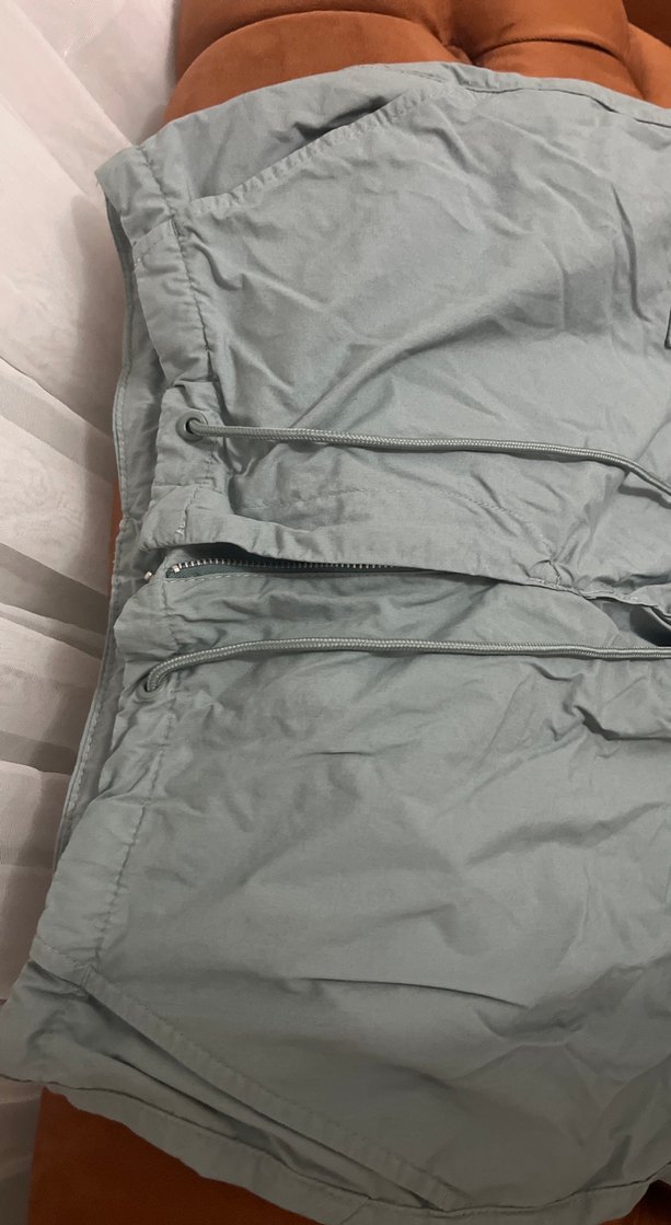 Su yeşili Belden Kemerli Kadın Keten Pantolon - Görsel 3