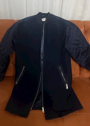 Lacivert Kadın Midi Kaşe kaban - Görsel 3