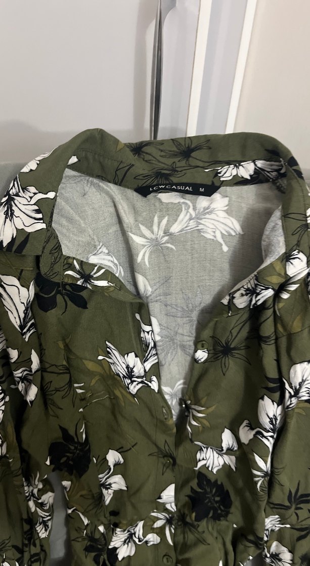 Çiçek Desenli Uzun Kollu Kadın Elbise - Görsel 3